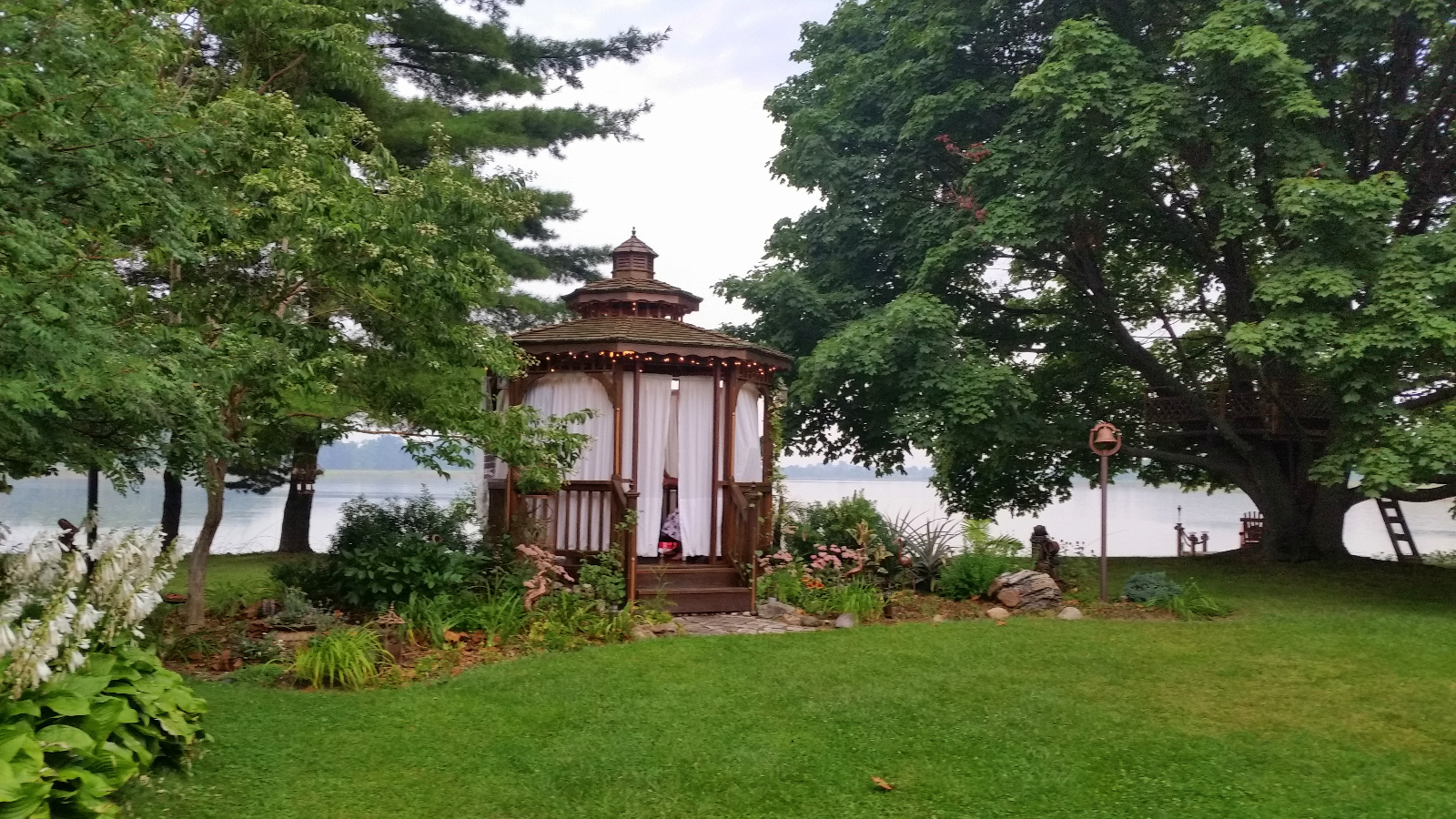 Curtained Cedar Gazebo